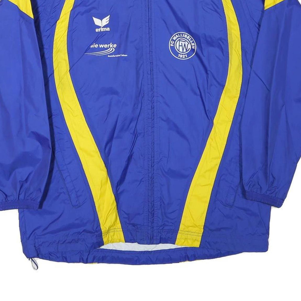 ERIMA Mens Blue & Yellow Zip Jacket M Polyester Blend Sports FC Wallisellen 1921