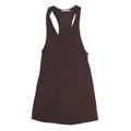 ALEXANDER WANG Womens Brown Cotton Blend Racer Back Vest M Minimalist Tank Top