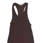 ALEXANDER WANG Womens Brown Cotton Blend Racer Back Vest M Minimalist Tank Top