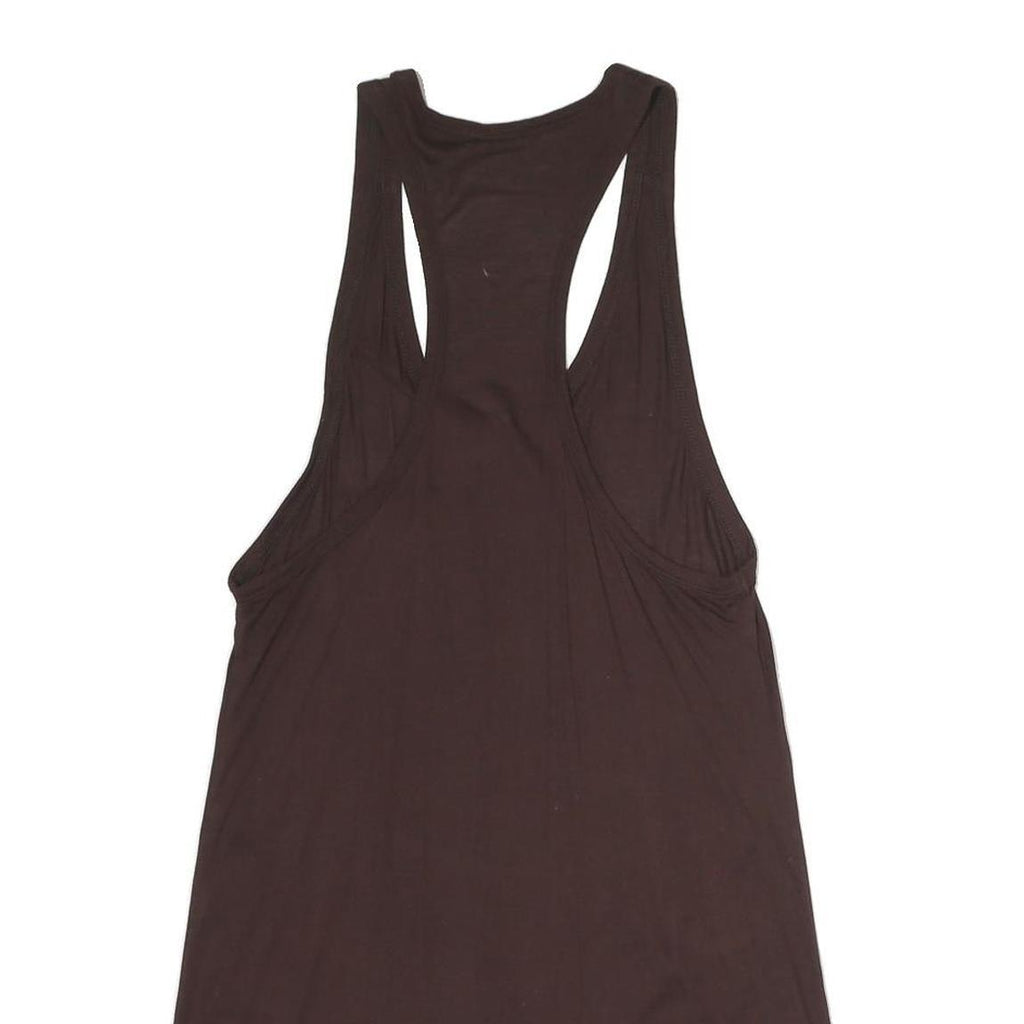 ALEXANDER WANG Womens Brown Cotton Blend Racer Back Vest M Minimalist Tank Top
