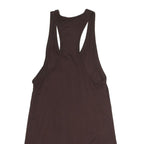 ALEXANDER WANG Womens Brown Cotton Blend Racer Back Vest M Minimalist Tank Top