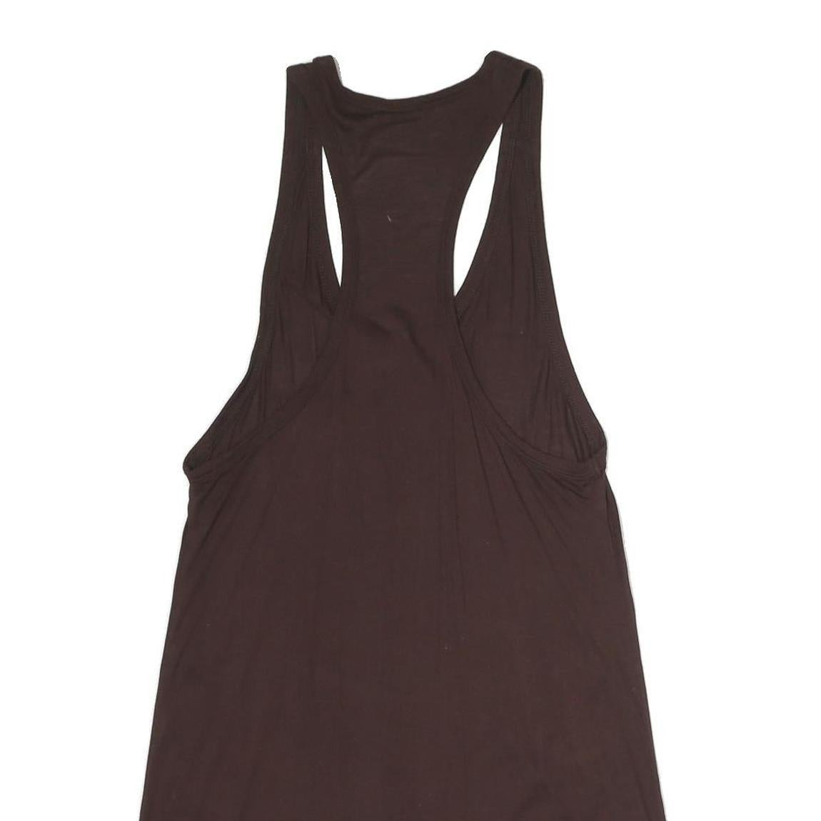 ALEXANDER WANG Womens Brown Cotton Blend Racer Back Vest M Minimalist Tank Top