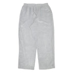 ALFRED DUNNER Womens Cotton Blend Relaxed Light Grey Straight Leg Trousers W28