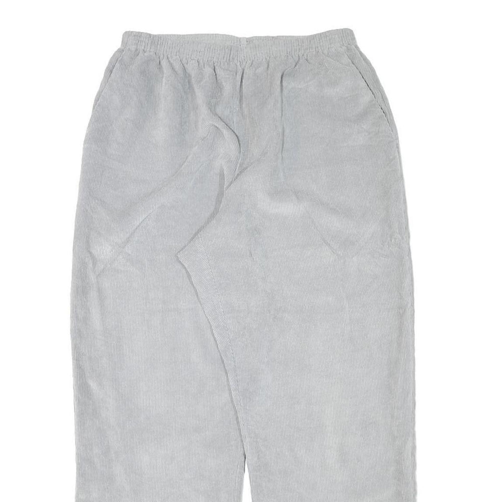 ALFRED DUNNER Womens Cotton Blend Relaxed Light Grey Straight Leg Trousers W28