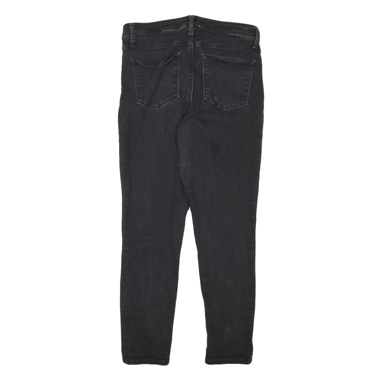 DKNY Womens Slim Black Denim Jeans Zip W29 L26 Stylish Cotton Blend