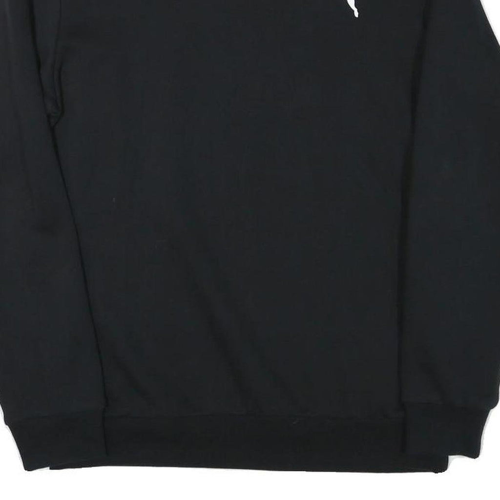 PUMA Mens Black Crew Neck Sweatshirt S Cotton Blend Pullover Logo Casual
