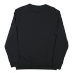 PUMA Mens Black Crew Neck Sweatshirt S Cotton Blend Pullover Logo Casual