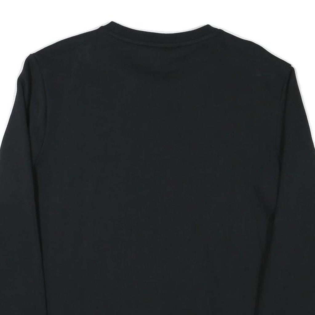 PUMA Mens Black Crew Neck Sweatshirt S Cotton Blend Pullover Logo Casual