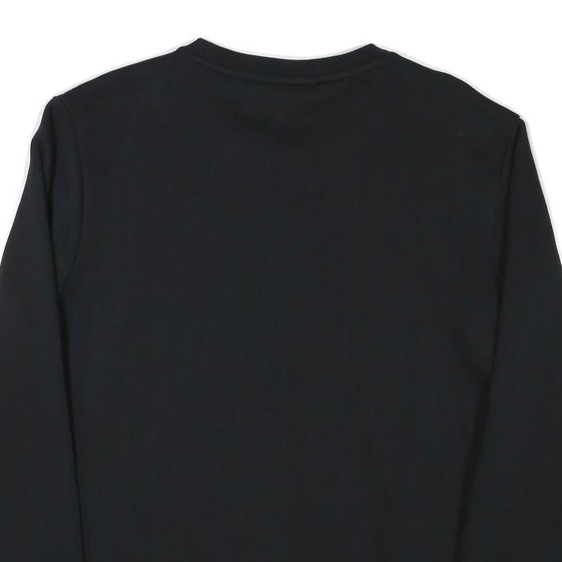 PUMA Mens Black Crew Neck Sweatshirt S Cotton Blend Pullover Logo Casual