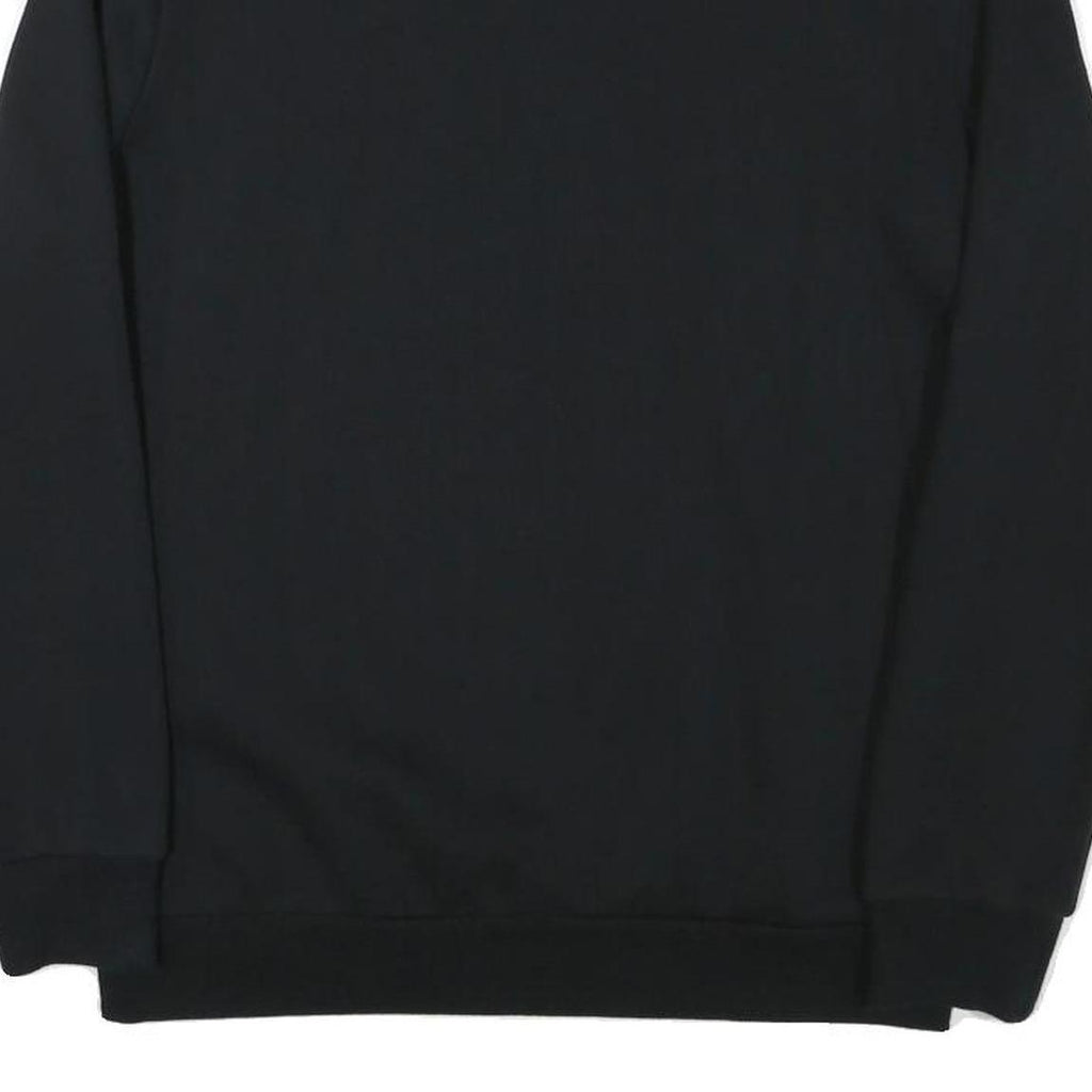 PUMA Mens Black Crew Neck Sweatshirt S Cotton Blend Pullover Logo Casual