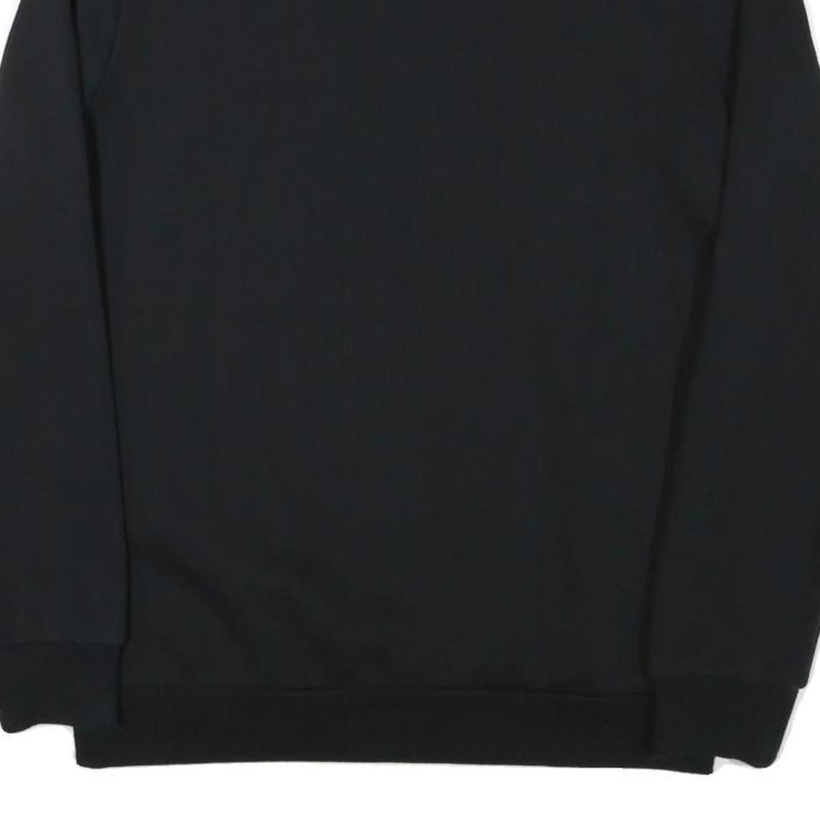 PUMA Mens Black Crew Neck Sweatshirt S Cotton Blend Pullover Logo Casual