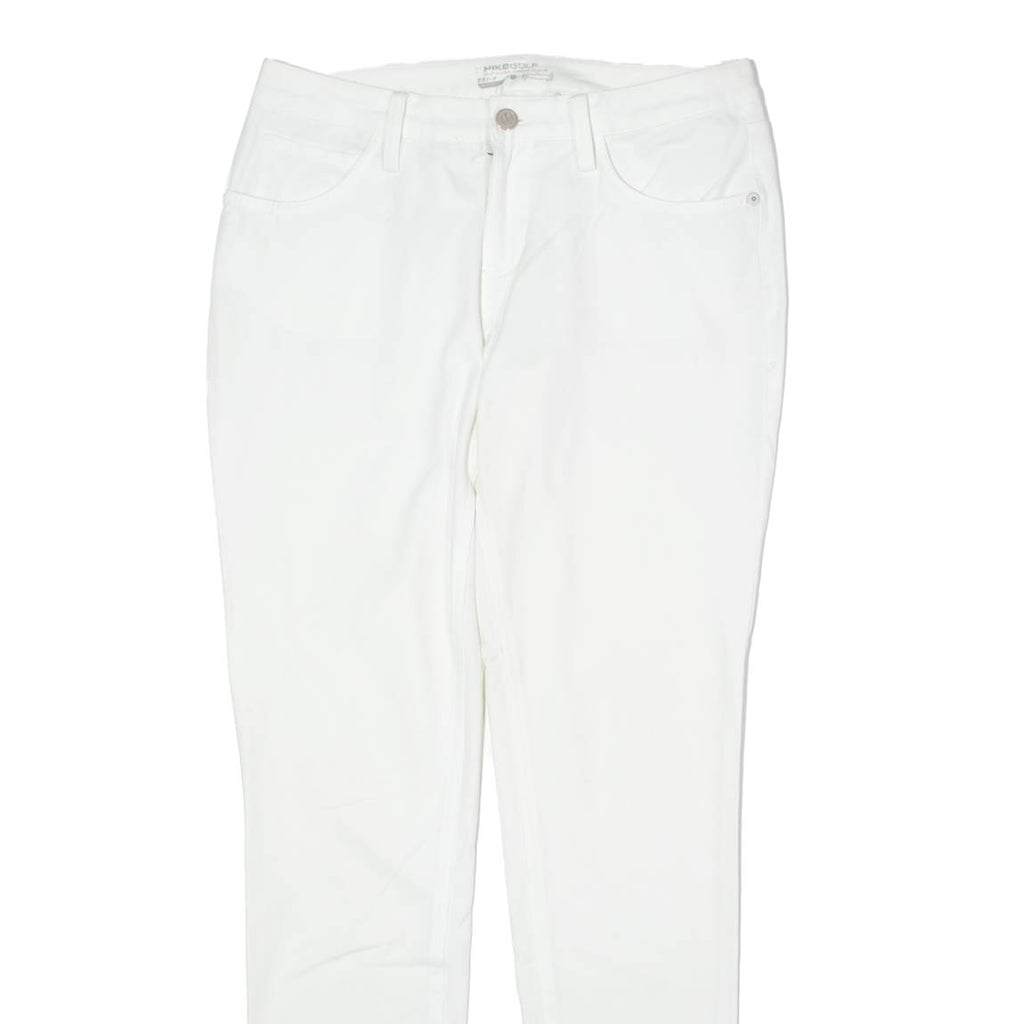 NIKE Golf Womens Twill Trousers White Regular Tapered W30 L29