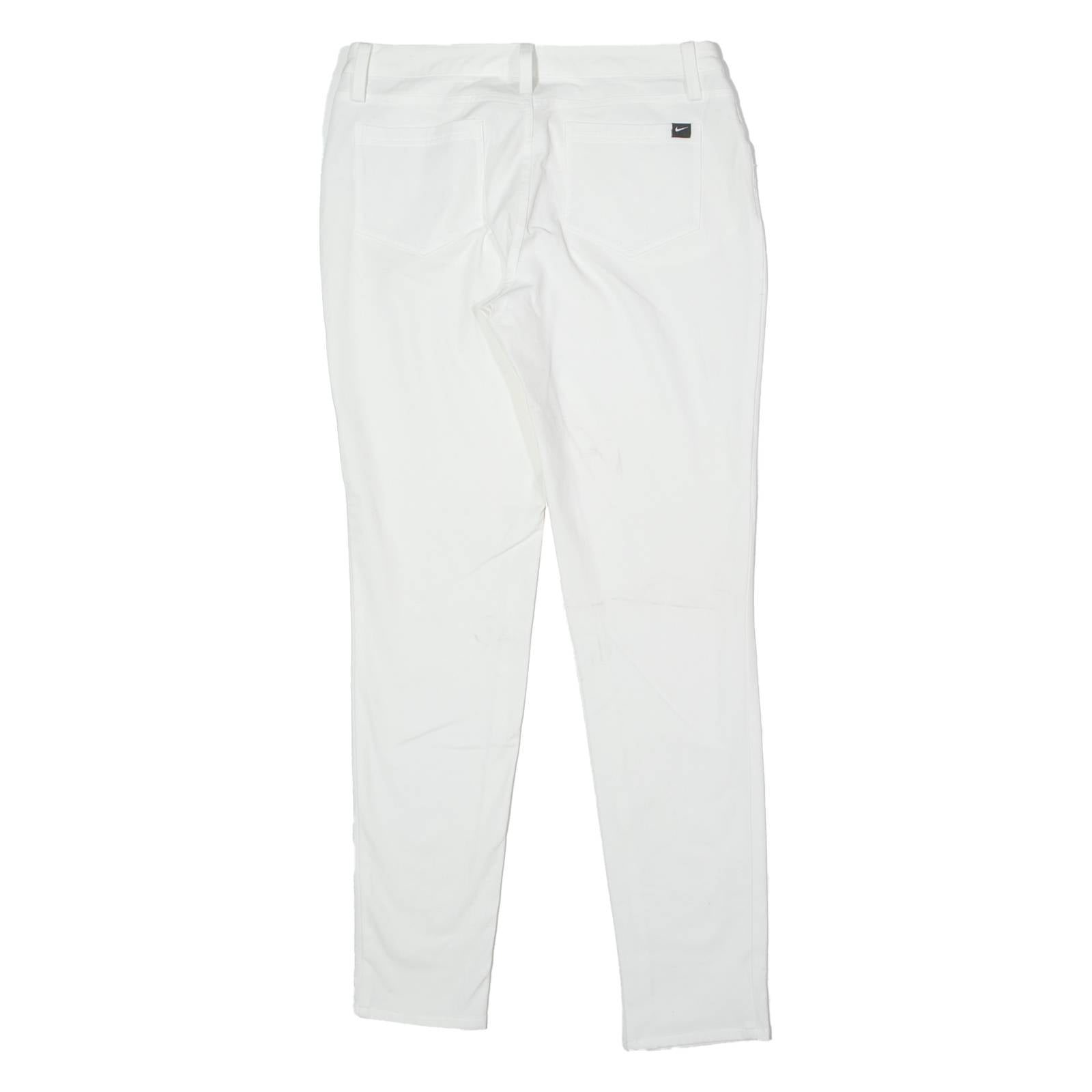 NIKE Golf Womens Twill Trousers White Regular Tapered W30 L29