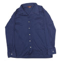 KINGSPORT Mens Blue Shirt L Long Sleeve Point Collar Polyester Blend Comfortable