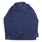 KINGSPORT Mens Blue Shirt L Long Sleeve Point Collar Polyester Blend Comfortable