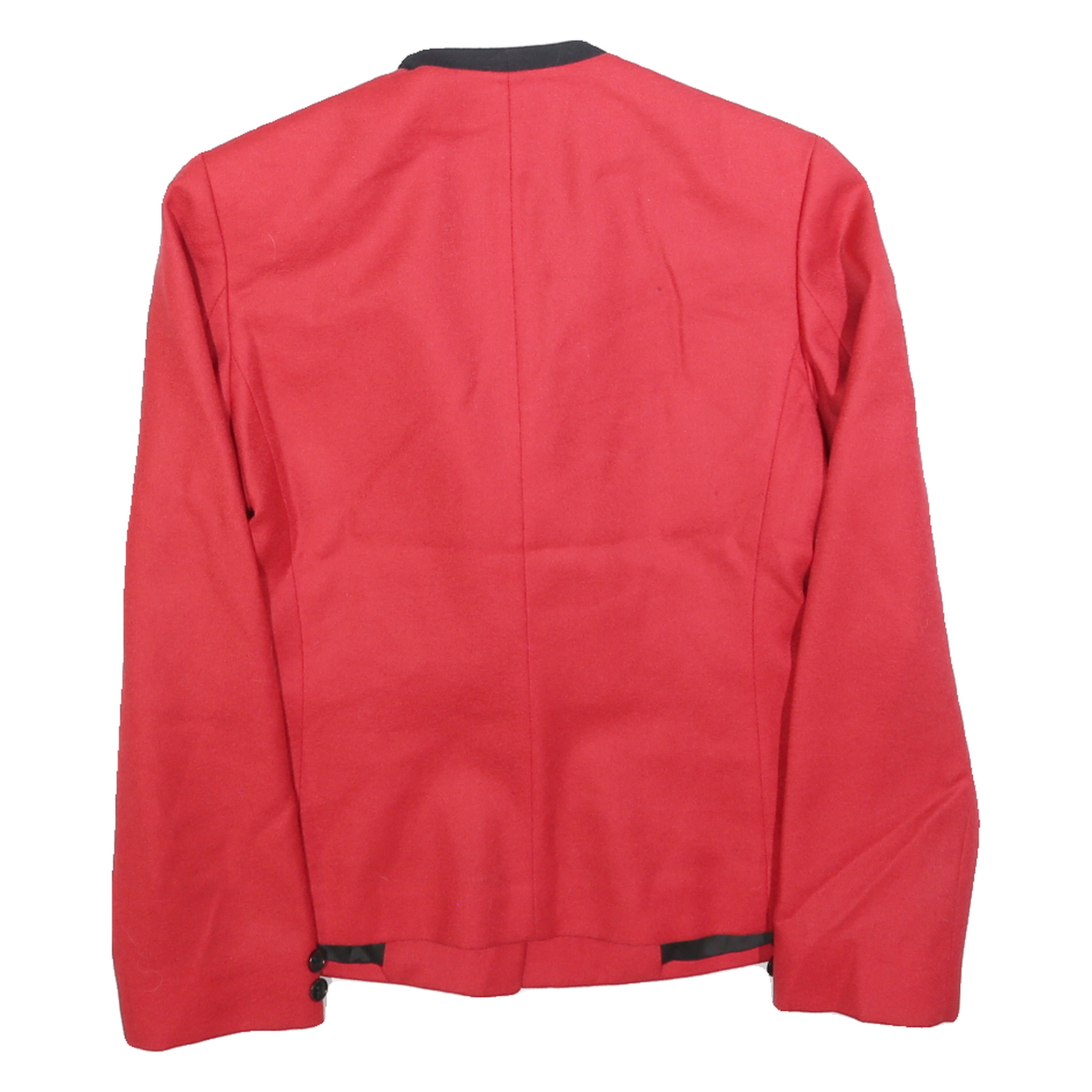 JULES Womens Red & Black Blazer Jacket S Wool Tailored Button Formal