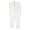 KAREN MILLEN Womens Slim White Denim Jeans W31 L28 Zip Closure Stylish