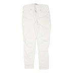 KAREN MILLEN Womens Slim White Denim Jeans W31 L28 Zip Closure Stylish