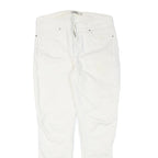 KAREN MILLEN Womens Slim White Denim Jeans W31 L28 Zip Closure Stylish