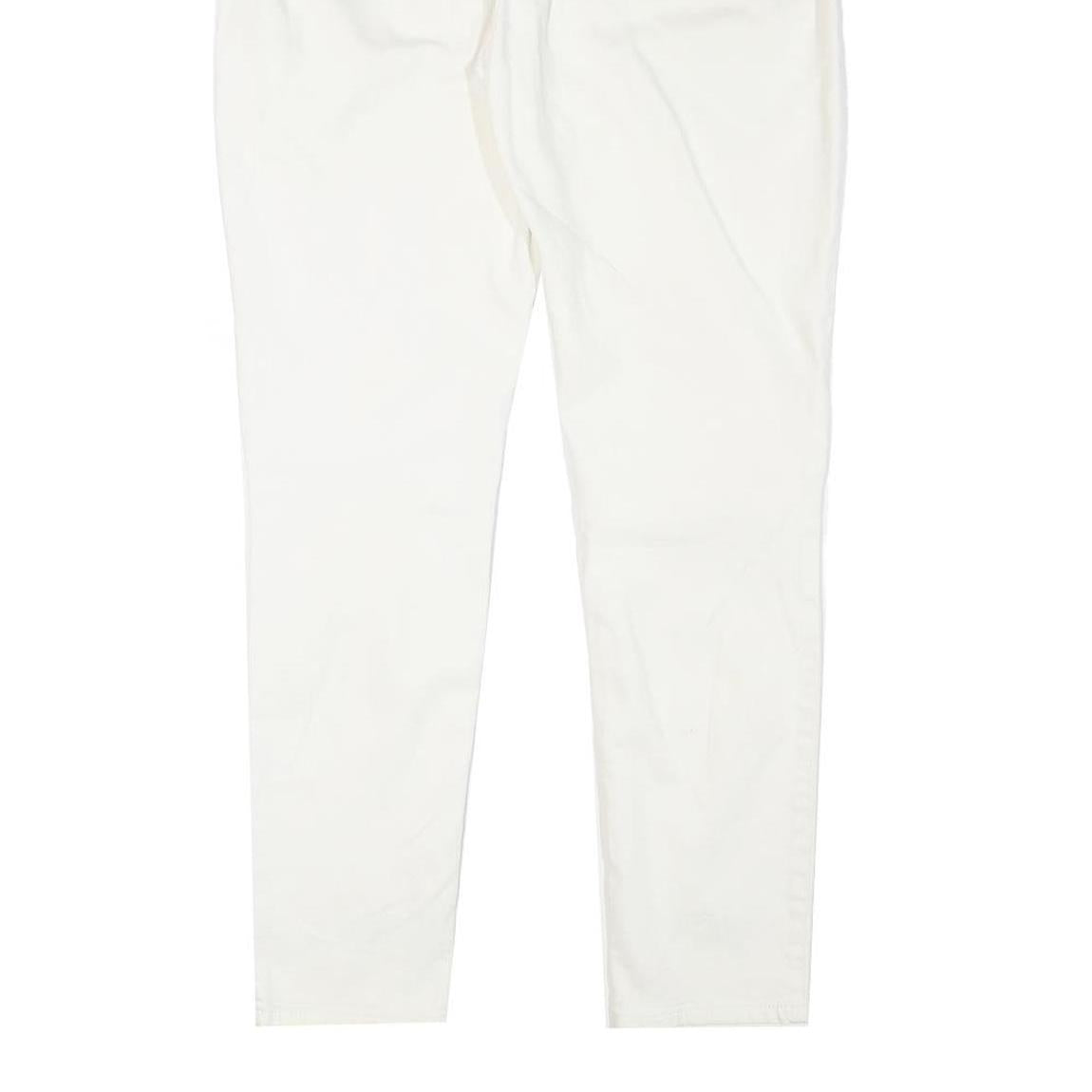 KAREN MILLEN Womens Slim White Denim Jeans W31 L28 Zip Closure Stylish
