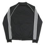 ADIDAS ORIGINALS Womens Black & White Sports Track Jacket UK 14 Polyester Blend