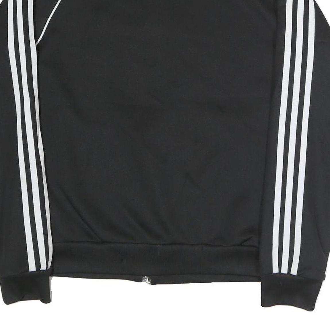 ADIDAS ORIGINALS Womens Black & White Sports Track Jacket UK 14 Polyester Blend