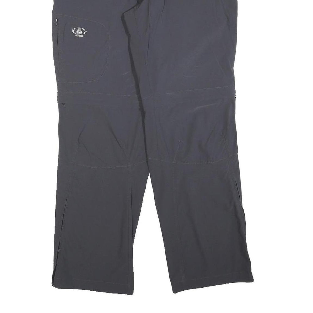 MAUL Womens Polyester Blend Black Regular Fit Straight Leg Trousers W32 L32