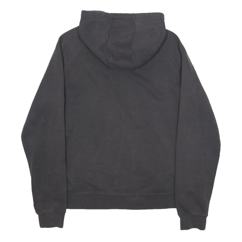CARHARTT Womens Black Zip Up Hoodie M Logo Embroidered Cotton Blend Casual