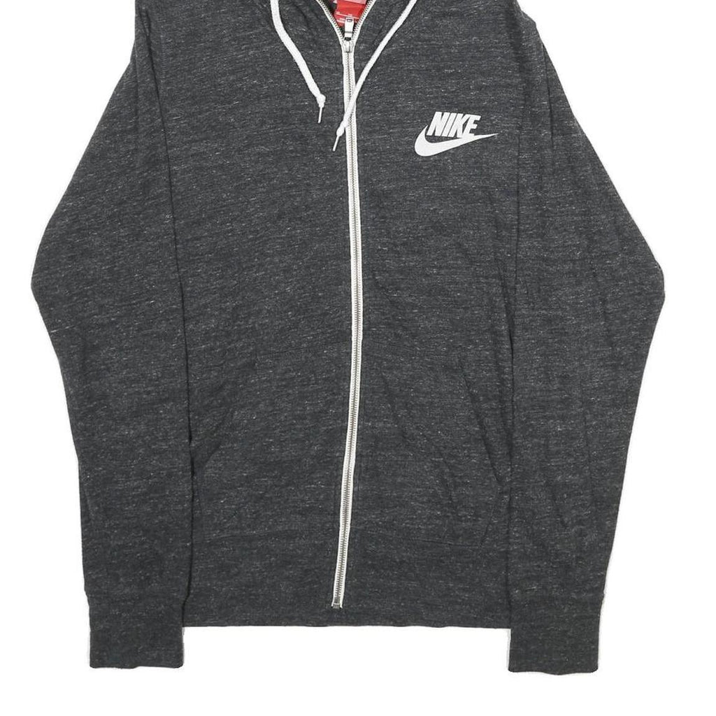 NIKE Womens Charcoal Grey Zip Up Hoodie XL Cotton Blend Casual Sports