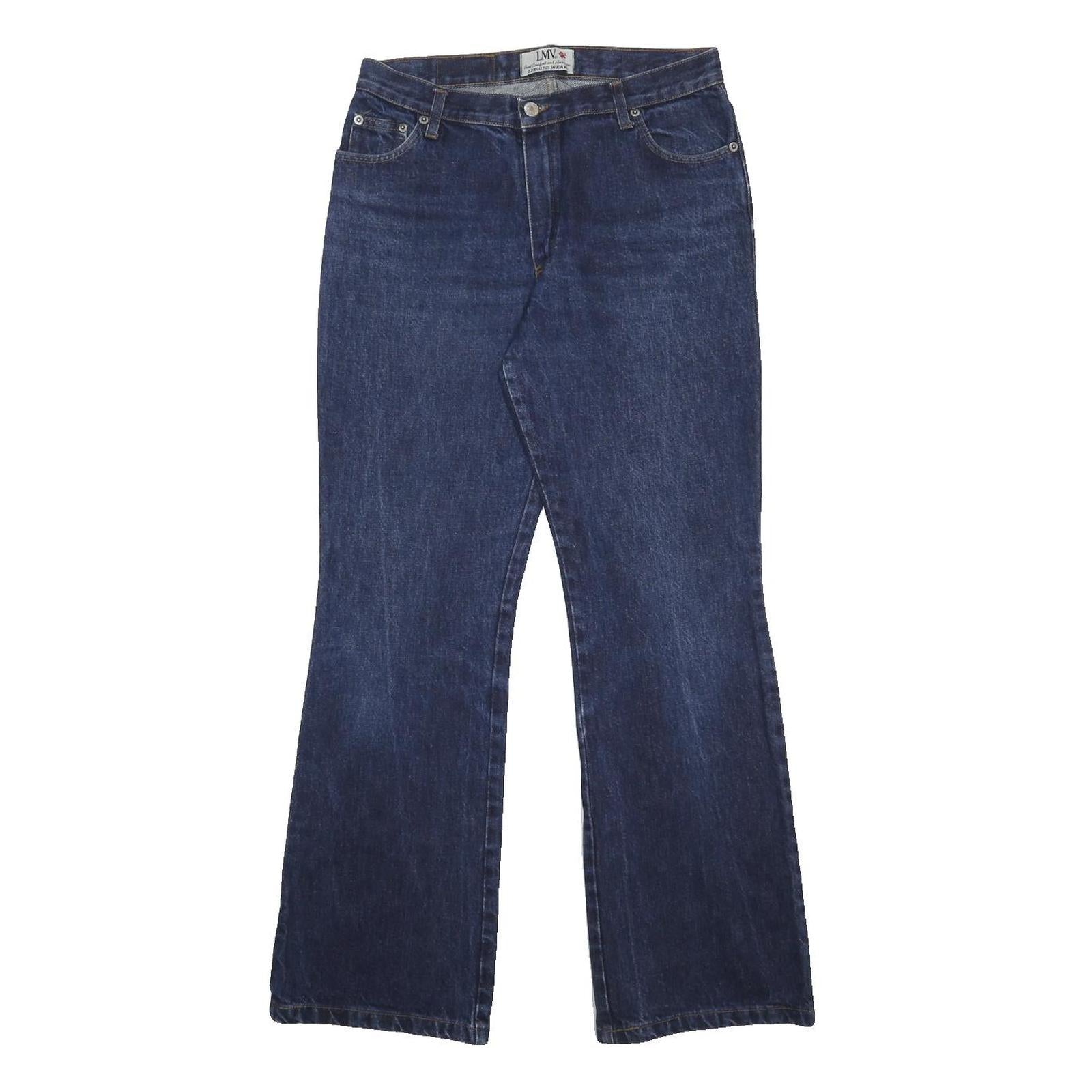 LMV Womens Jeans Blue Relaxed Flared Denim Medium W30 L31 Classic Style