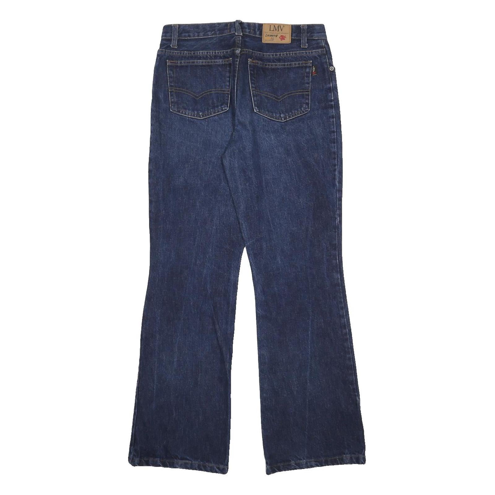 LMV Womens Jeans Blue Relaxed Flared Denim Medium W30 L31 Classic Style