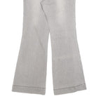 MOSSIMO Womens Cotton Blend White & Brown Pinstripe Regular Flared Trousers W28