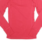 NIKE Womens Red Long Sleeve V-Neck Dri-Fit XS Athletic Performance Top