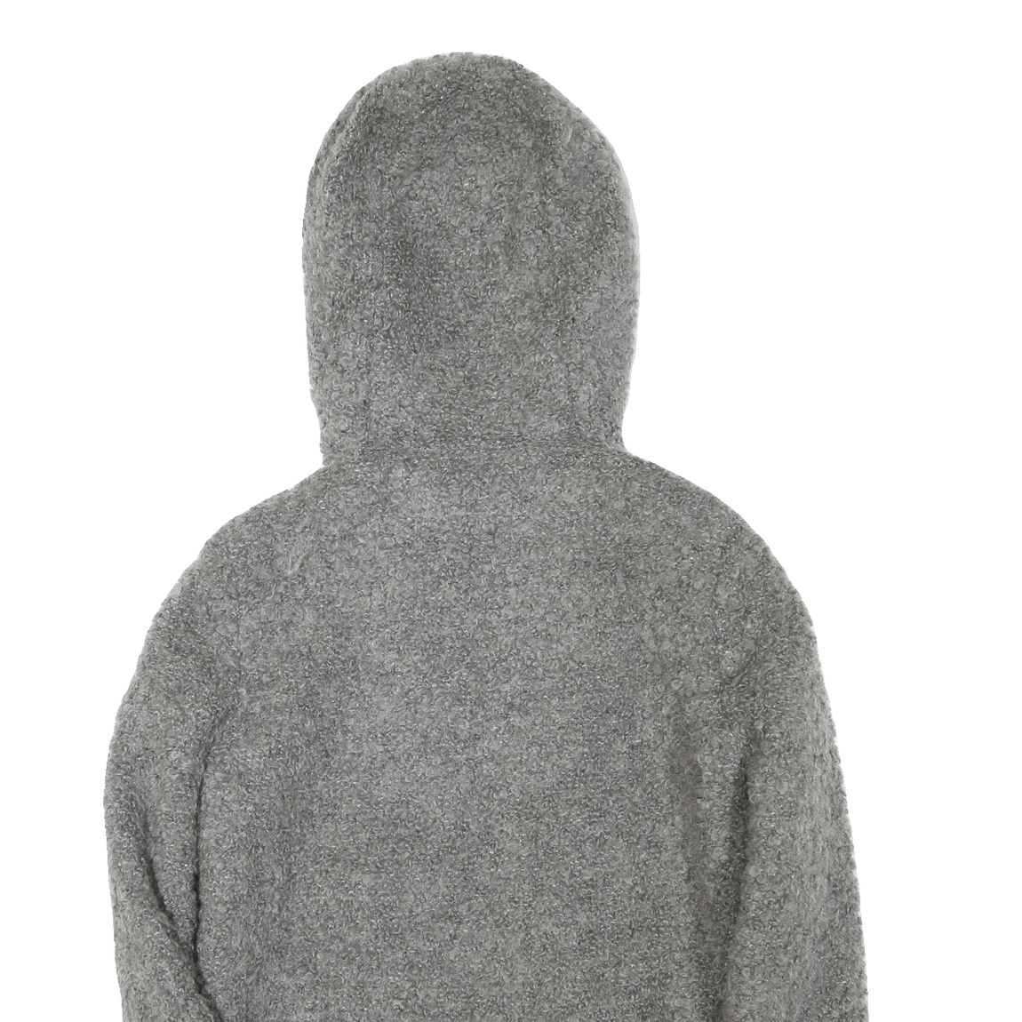 ZARA Womens Grey Acrylic Blend Hooded Jacket XS Zip Cozy Warm Outerwear