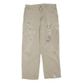 CARHARTT Mens Cotton Blend Beige Regular Fit Straight Leg Trousers W34 L30