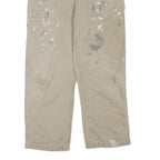 CARHARTT Mens Cotton Blend Beige Regular Fit Straight Leg Trousers W34 L30