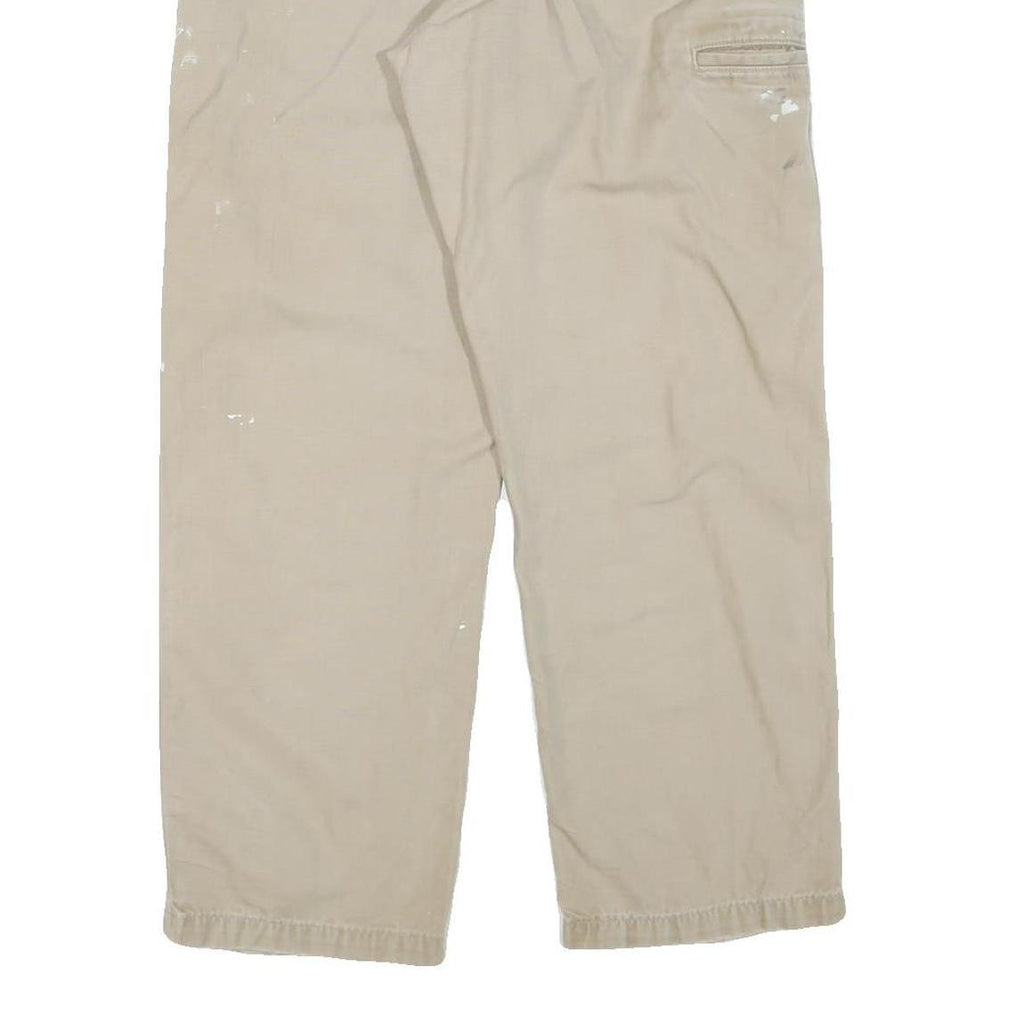 CARHARTT Mens Cotton Blend Beige Regular Fit Straight Leg Trousers W34 L30