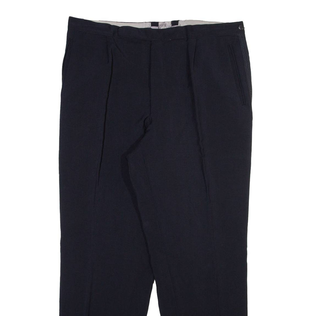 Mens Trousers Black Regular Tapered W36 L30