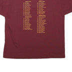 THE BEST Mens Maroon LAHS Hoops Graphic T-Shirt XL Short Sleeve Crew Neck Retro