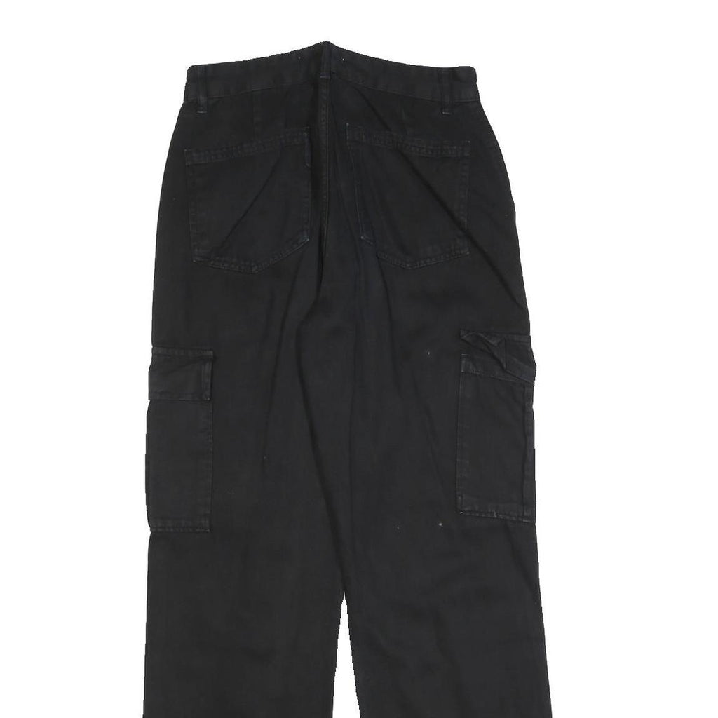 STR Womens Cotton Blend Black Regular Cargo Trousers W28 L32 Casual Workwear