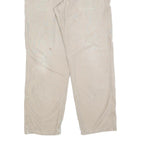 CARHARTT Mens Cotton Blend Beige Loose Straight Trousers W34 L32 Workwear