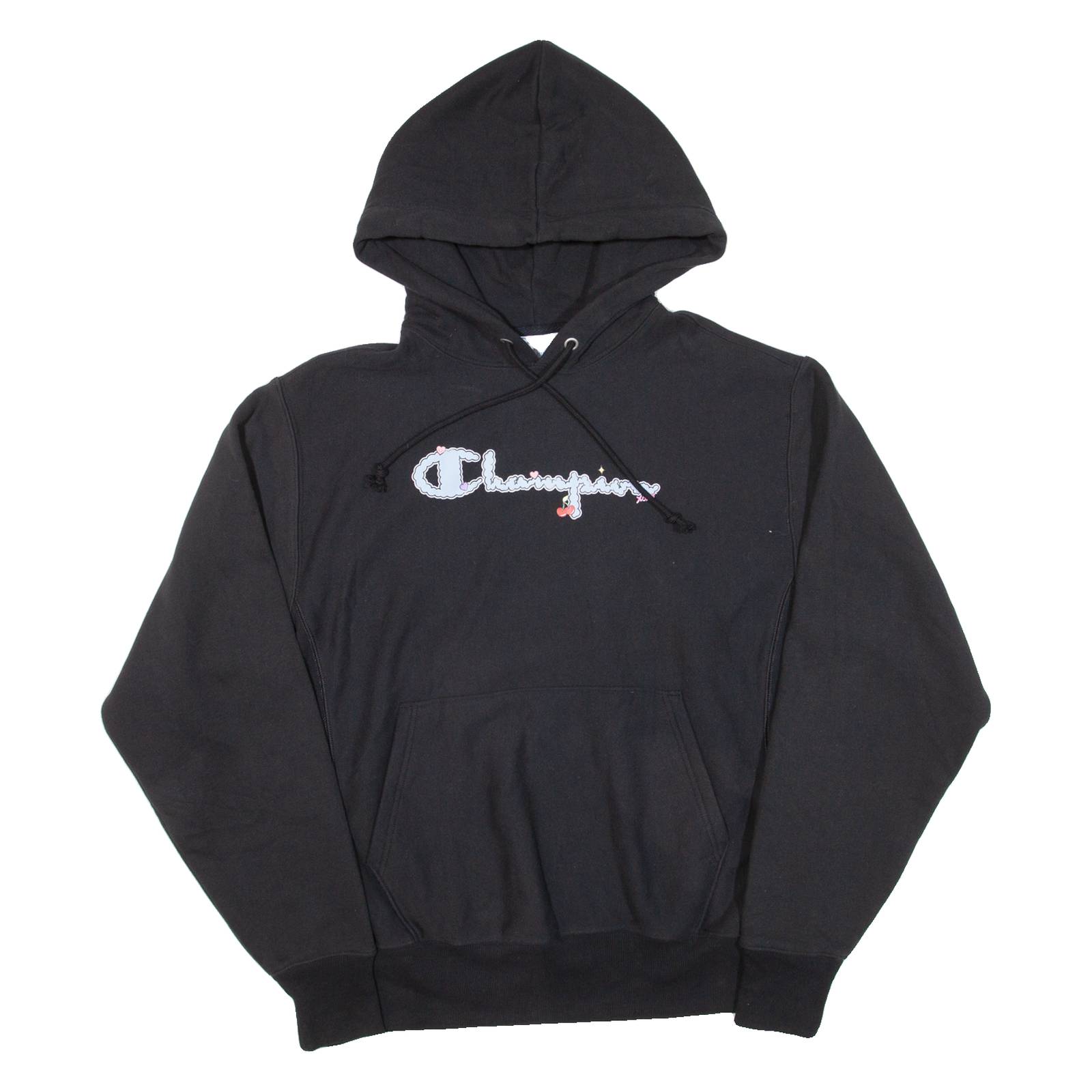 CHAMPION REVERSE WEAVE Womens Black Hoodie M