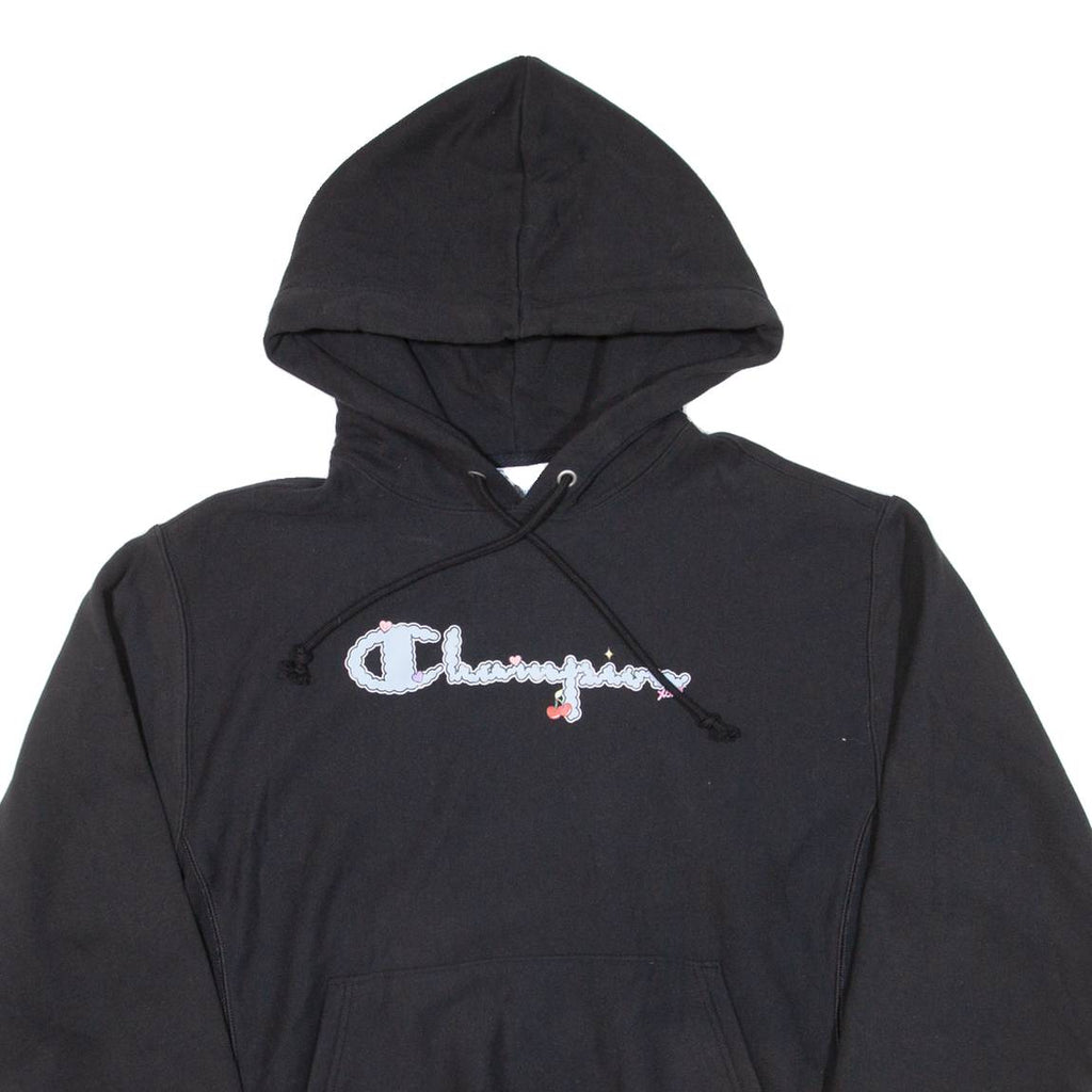 CHAMPION REVERSE WEAVE Womens Black Hoodie M