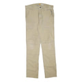 CARHARTT Mens Cotton Blend Beige Regular Straight Trousers W34 L34 Workwear Zip