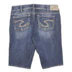 SILVER JEAN CO Womens Denim Blue Casual Shorts M W33 Suki Style Pockets
