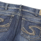 SILVER JEAN CO Womens Denim Blue Casual Shorts M W33 Suki Style Pockets