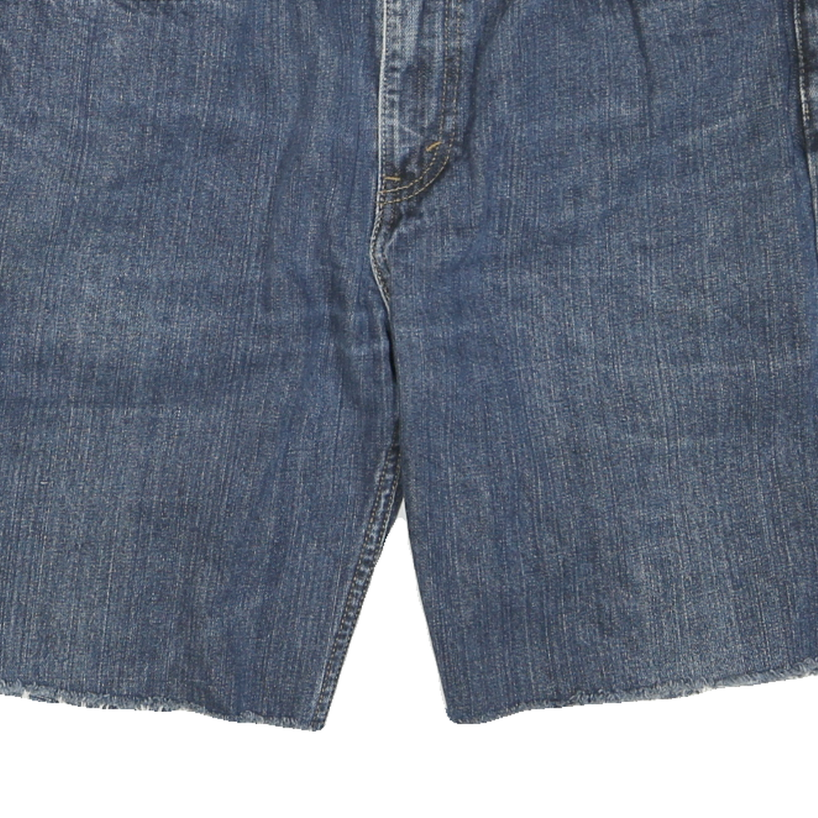 LEVI'S Womens Denim Blue Cut-Off Shorts L W34 Raw Hem Distressed Casual