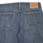 LEVI'S Womens Denim Blue Cut-Off Shorts L W34 Raw Hem Distressed Casual