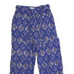 FAT FACE Belted Womens Trousers Blue Relaxed Straight W26 L23