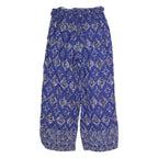 FAT FACE Belted Womens Trousers Blue Relaxed Straight W26 L23